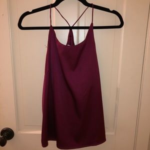 *Maroon Satin Top